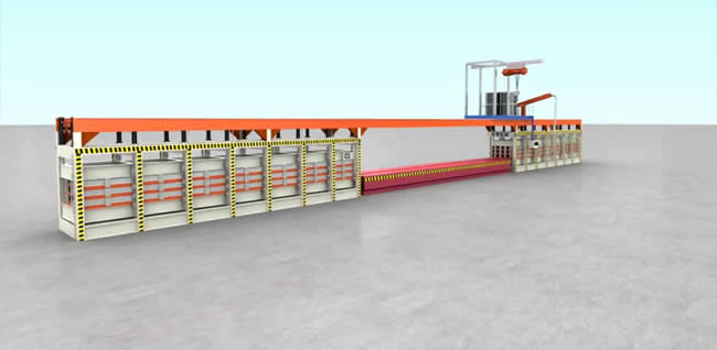 全自動(dòng)冷庫(kù)板層壓模具